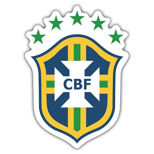 Adesivi per Auto e Moto: Brasile - Calcio Shield