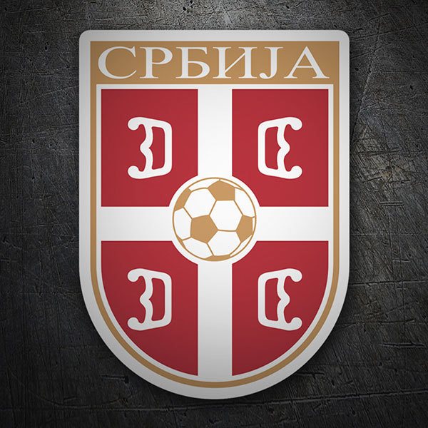 Adesivi per Auto e Moto: Serbia -  Calcio Shield