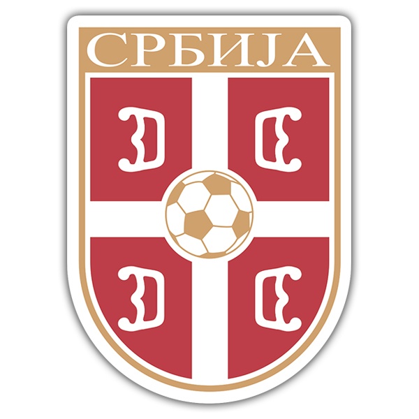 Adesivi per Auto e Moto: Serbia -  Calcio Shield