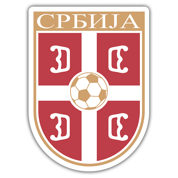 Adesivi per Auto e Moto: Serbia -  Calcio Shield