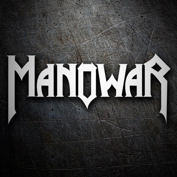 Adesivi per Auto e Moto: Logo Manowar con Tipografia Angular