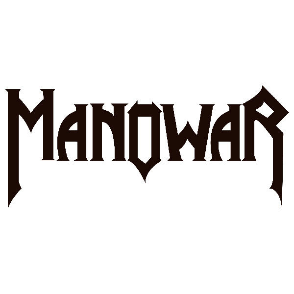 Adesivi per Auto e Moto: Logo Manowar con Tipografia Angular