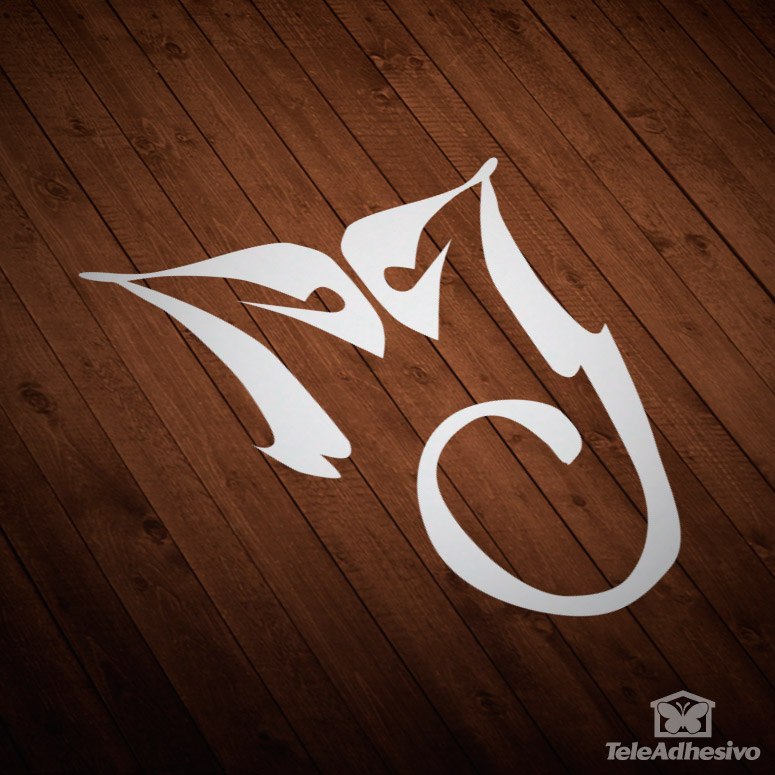 Adesivi per Auto e Moto: Iniziali M e J di Michael Jackson