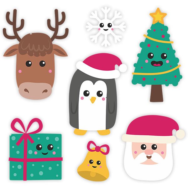 Simboli Natale.Adesivo Murale Bambini Kit Simbolo Di Natale Stickersmurali Com