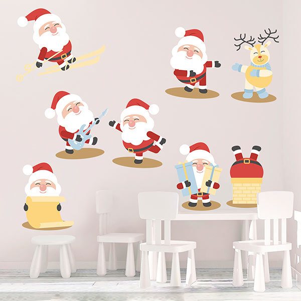 Adesivi Murali: Kit Babbo Natale
