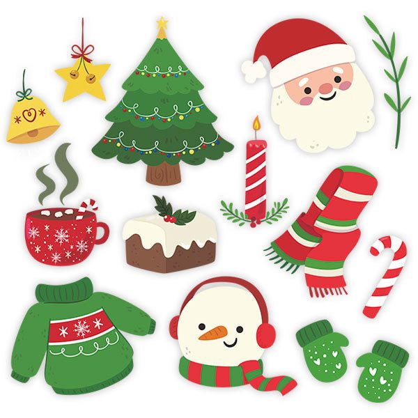 Adesivi Murali: Kit di decorazione natalizia