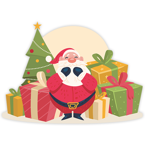 Adesivi Murali: Babbo Natale con i regali
