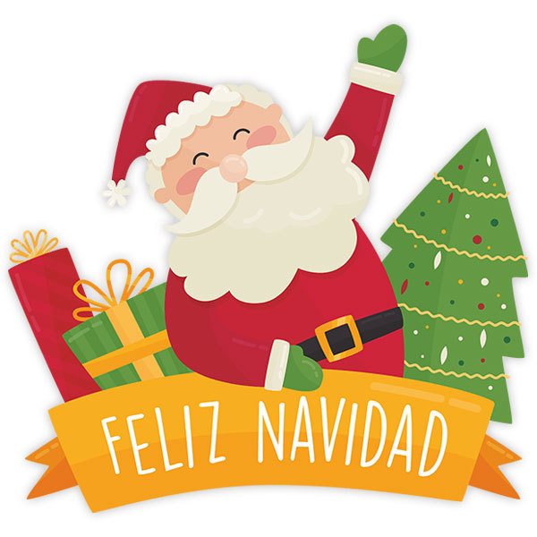 Frasi Di Buon Natale In Spagnolo.Adesivo Murale Bambini Buon Natale In Spagnolo Stickersmurali Com