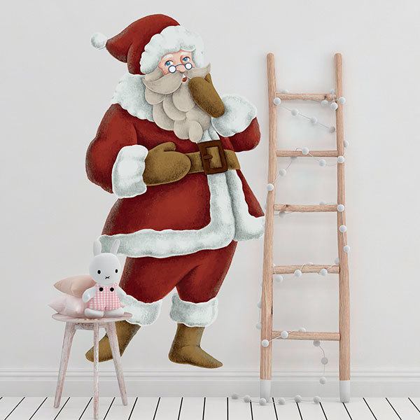 Adesivi Murali: Babbo Natale che canta