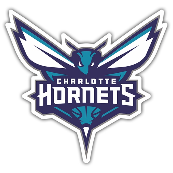 Adesivi per Auto e Moto: NBA - Charlotte Hornets scudo
