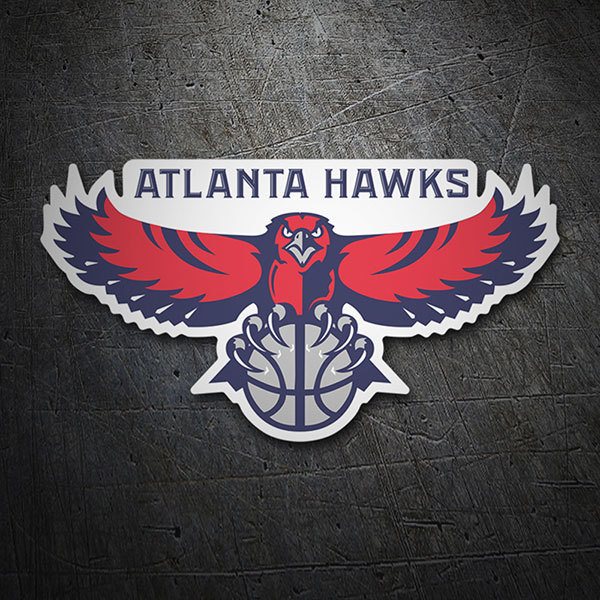 Adesivi per Auto e Moto: NBA - Atlanta Hawks vecchio scudo 1