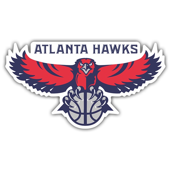 Adesivi per Auto e Moto: NBA - Atlanta Hawks vecchio scudo