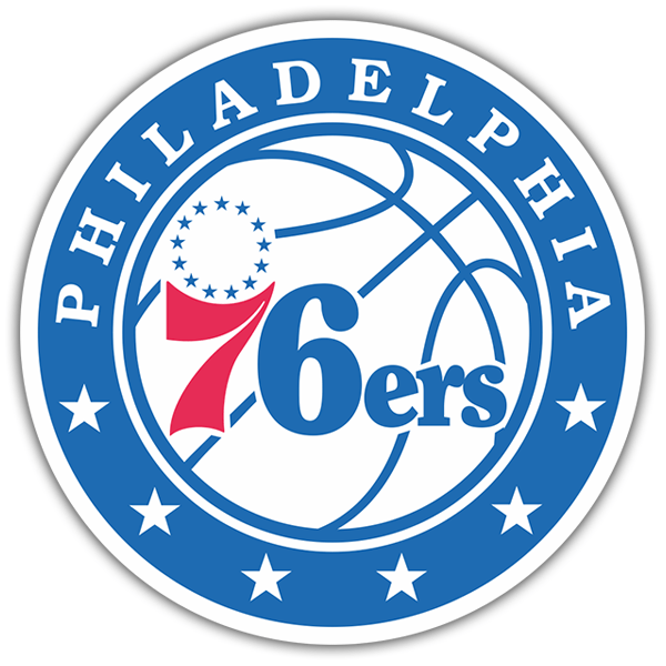 Adesivi per Auto e Moto: NBA - Philadelphia 76ers scudo