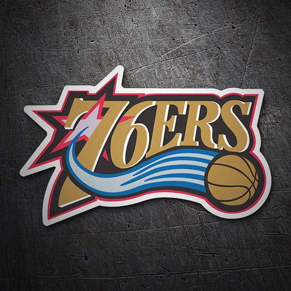 Adesivi per Auto e Moto: NBA - Philadelphia 76ers vecchio scudo 1