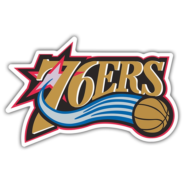 Adesivi per Auto e Moto: NBA - Philadelphia 76ers vecchio scudo
