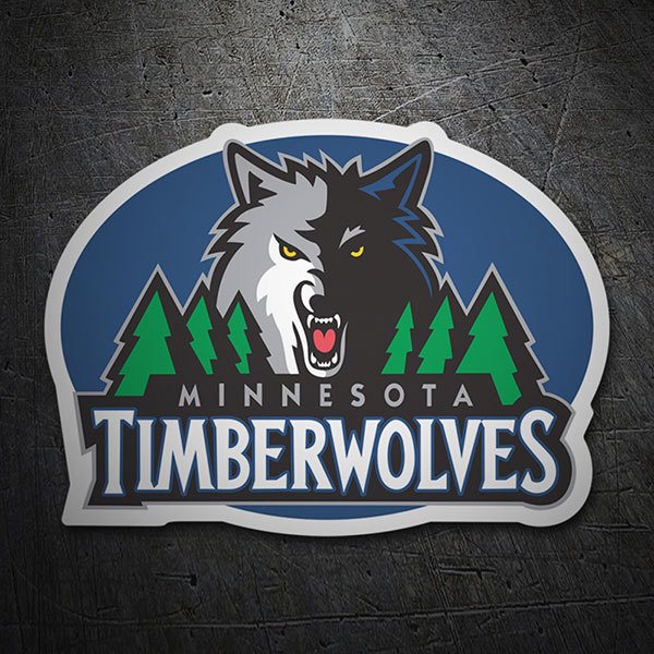 Adesivi per Auto e Moto: NBA - Minnesota Timberwolves vecchio scudo