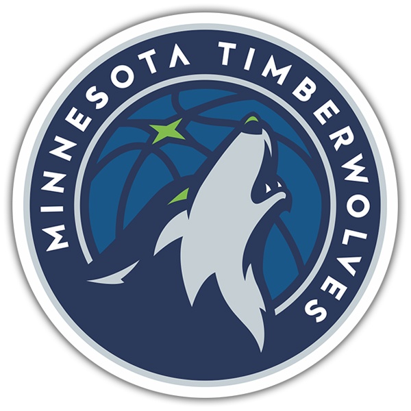 Adesivi per Auto e Moto: NBA - Minnesota Timberwolves scudo