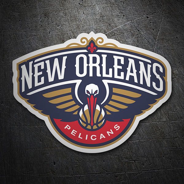 Adesivi per Auto e Moto: NBA - New Orleans Pelicans scudo 1
