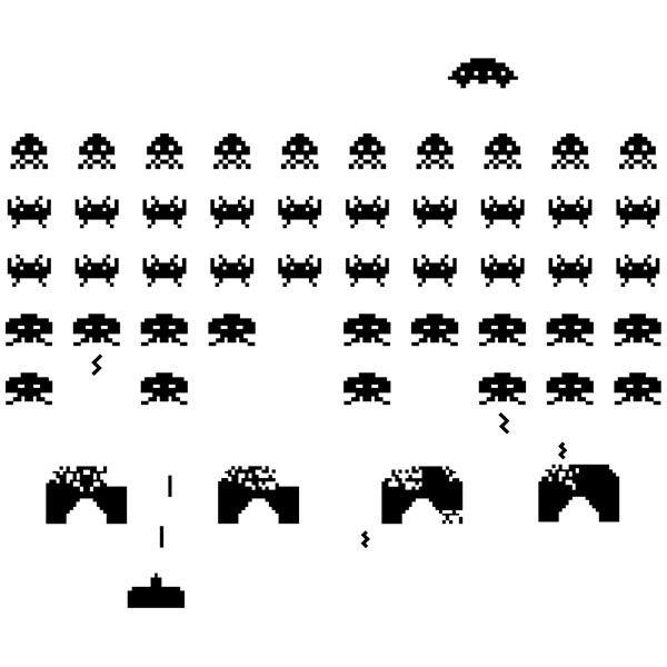 Adesivi Murali: Space Invaders