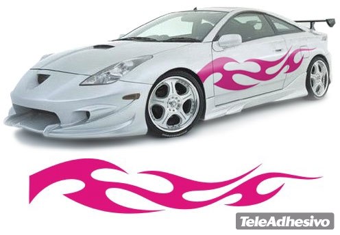 Adesivi per Auto e Moto: New Flaming 4