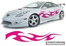 Adesivi per Auto e Moto: New Flaming 4 2