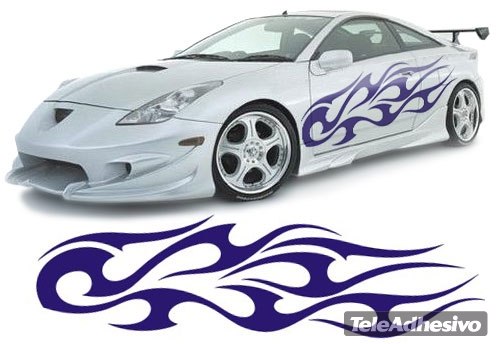 Adesivi per Auto e Moto: New Flaming 6