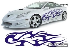 Adesivi per Auto e Moto: New Flaming 6 2