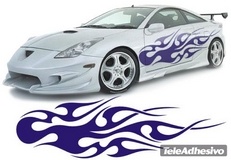 Adesivi per Auto e Moto: New Flaming 9 2