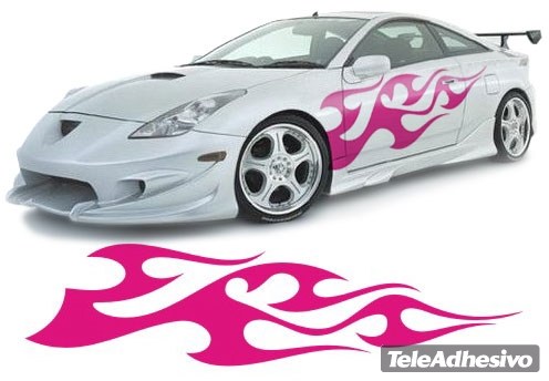 Adesivi per Auto e Moto: New Flaming 10