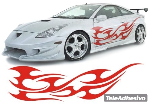 Adesivi per Auto e Moto: New Flaming 17
