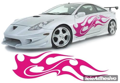 Adesivi per Auto e Moto: New Flaming 19