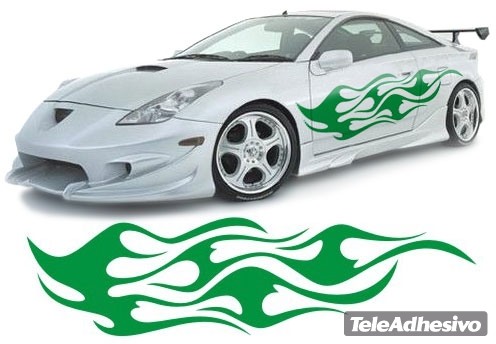 Adesivi per Auto e Moto: New Flaming 32