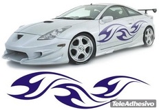 Adesivi per Auto e Moto: New Flaming 33 2