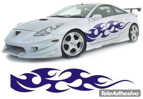 Adesivi per Auto e Moto: New Flaming 36