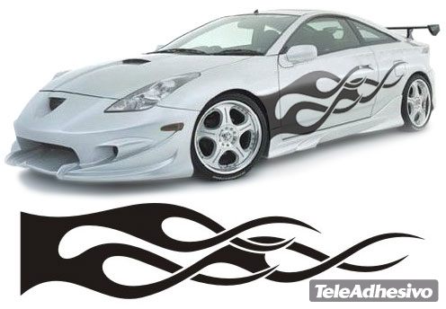 Adesivi per Auto e Moto: New Flaming 37