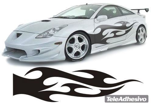 Adesivi per Auto e Moto: New Flaming 40