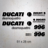 Adesivi per Auto e Moto: Set 8X Ducati desmoquattro 996 2