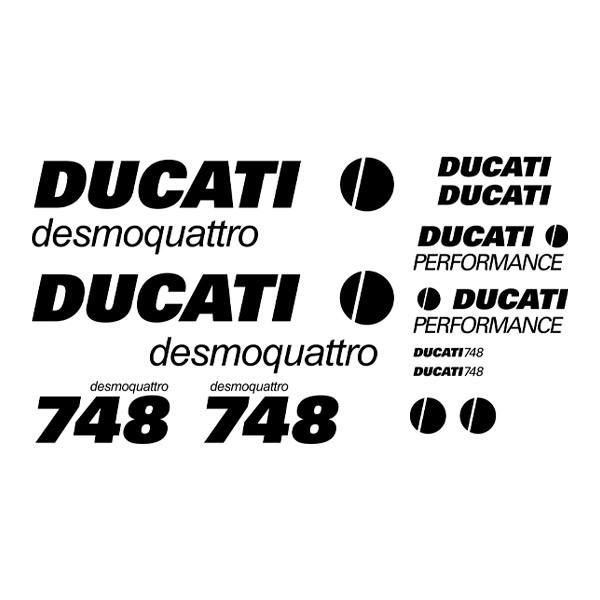 Adesivi per Auto e Moto: Set 12X Ducati desmoquattro 748
