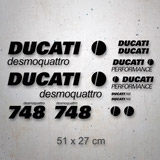 Adesivi per Auto e Moto: Set 12X Ducati desmoquattro 748 2