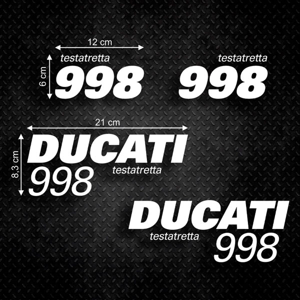 Adesivi per Auto e Moto: Set 4X Ducati 998