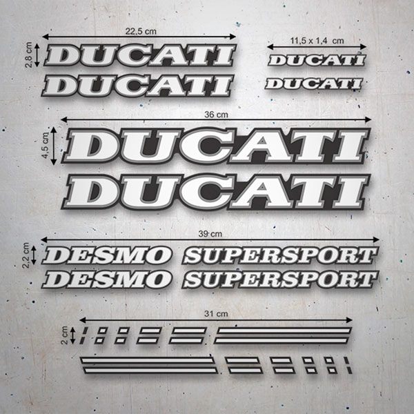 Adesivi per Auto e Moto: Set 10X Ducati Desmo