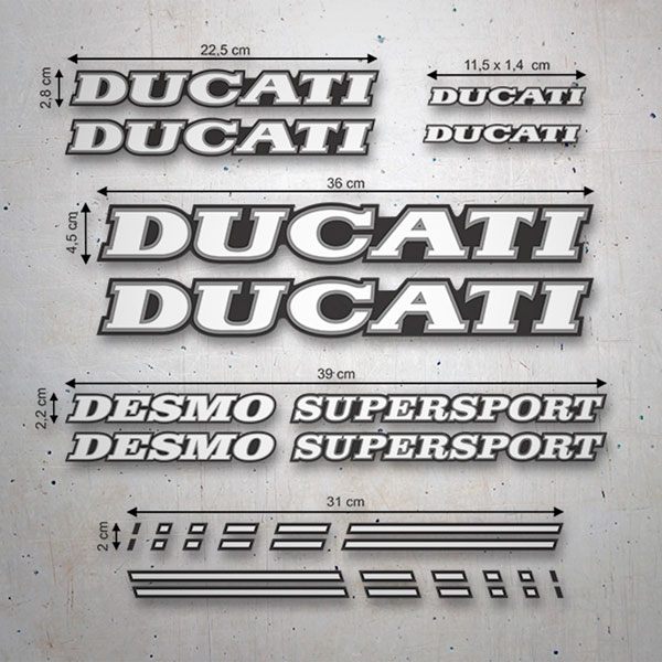 Adesivi per Auto e Moto: Set di adesivi Ducati Desmo Supersport