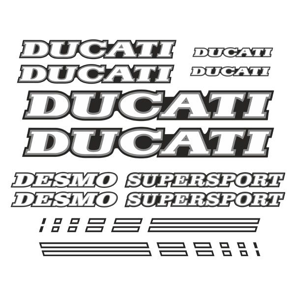 Adesivi per Auto e Moto: Set 10X Ducati Desmo