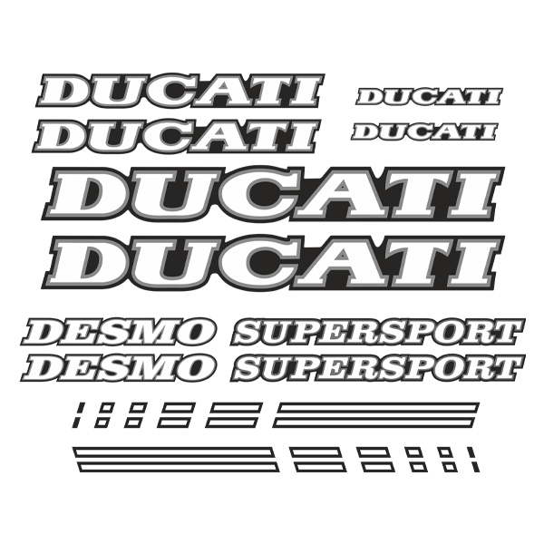Adesivi per Auto e Moto: Set 10X Ducati Desmo
