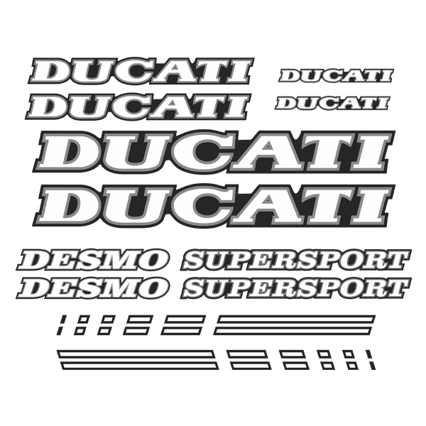 Adesivi per Auto e Moto: Set di adesivi Ducati Desmo Supersport