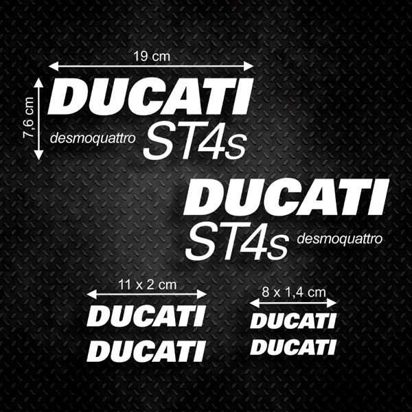 Adesivi per Auto e Moto: Set 6X Ducati ST4s