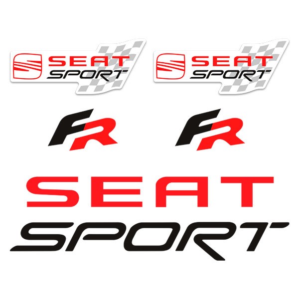 Adesivi per Auto e Moto: Set 8X Seat FR Sport