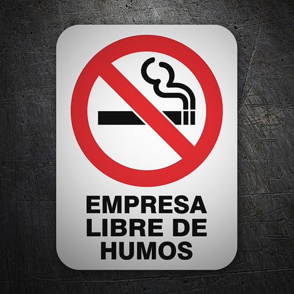 Adesivi per Auto e Moto: Adesivo proibito fumare in lavoro
