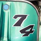 Adesivi per Auto e Moto: Numero moto 7 nero e bianco 3