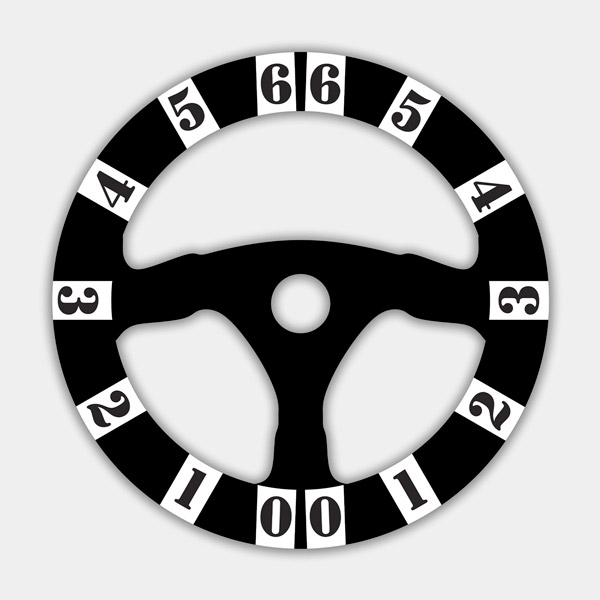Adesivi per Auto e Moto: Numeri per volante